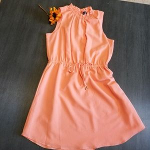 Apt 9 Salmon Orange Casual Polyester Dress